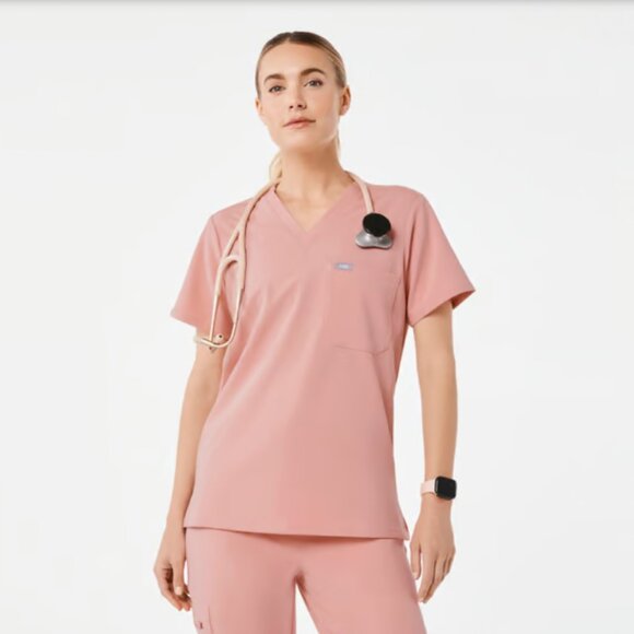 Figs Catarina Scrub Top. Pink Sand xl - Picture 1 of 2